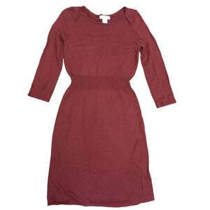 Liz Claiborne Women's Size S Maroon Wine Burgundy Sweater Dress Work Party